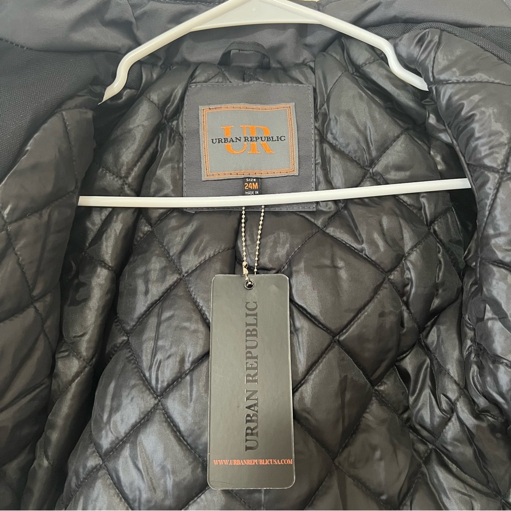 Urban Republic Baby Boy Black Water Resistant Winter Jacket - 24M - Picture 7 of 16